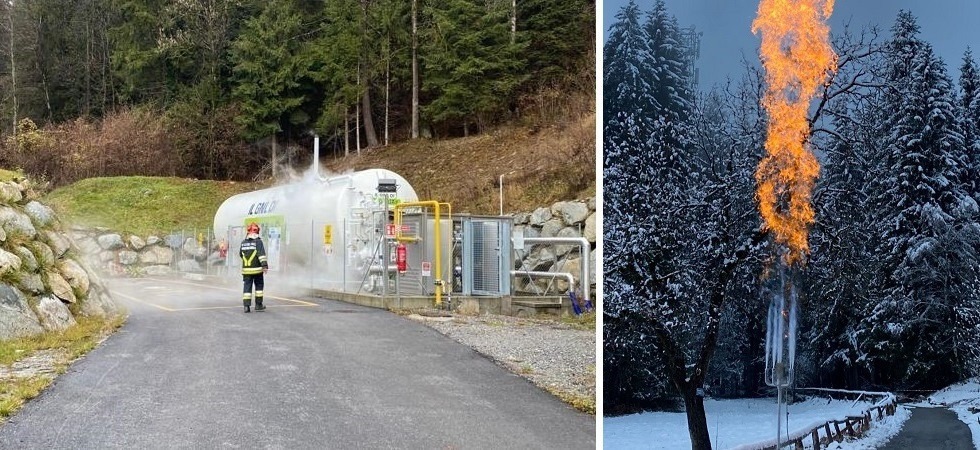 Fuoriuscita anomala di gas, scatta l'allarme: per la messa in sicurezza viene approntata la "torcia"